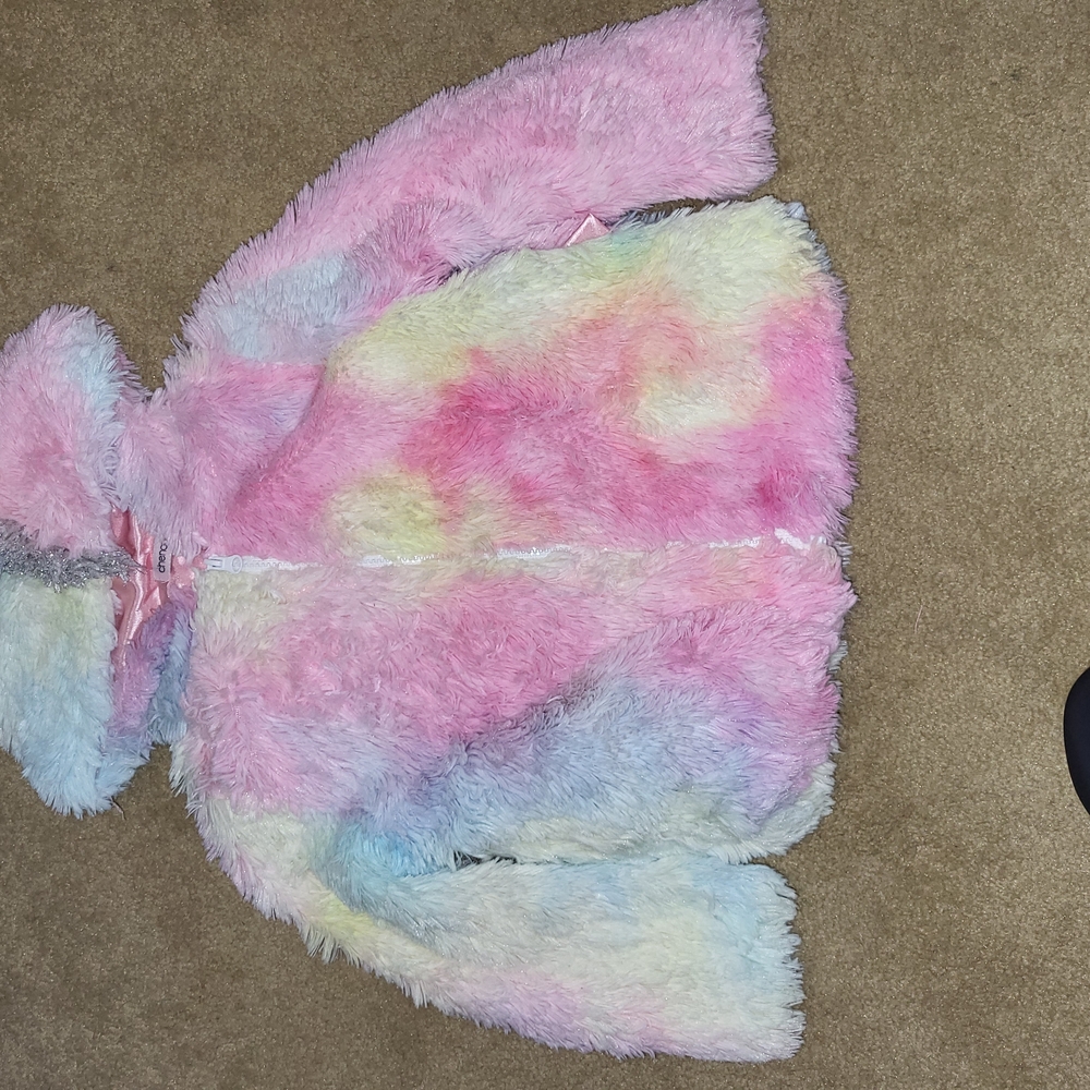 Kids Fluffy Multicolor Jacket
